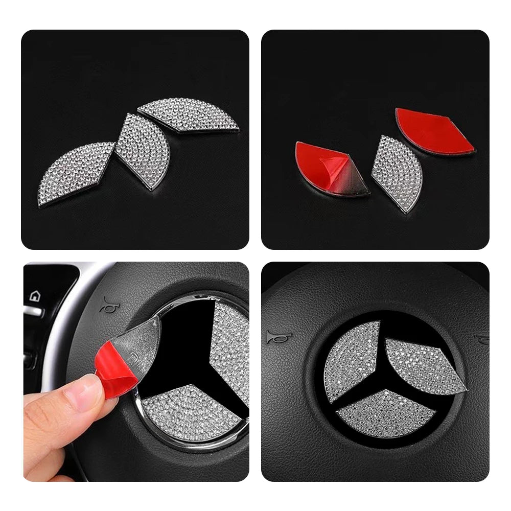 Mercedes Crystal Steering Wheel Emblem