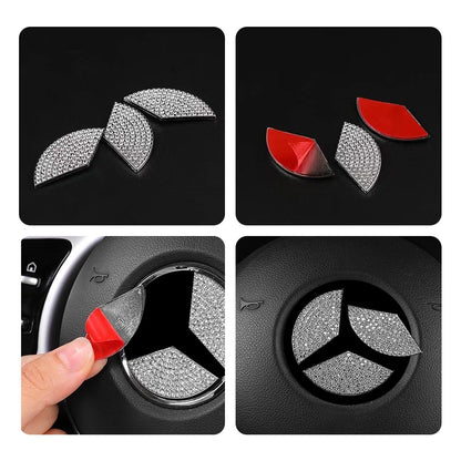 Mercedes Crystal Steering Wheel Emblem