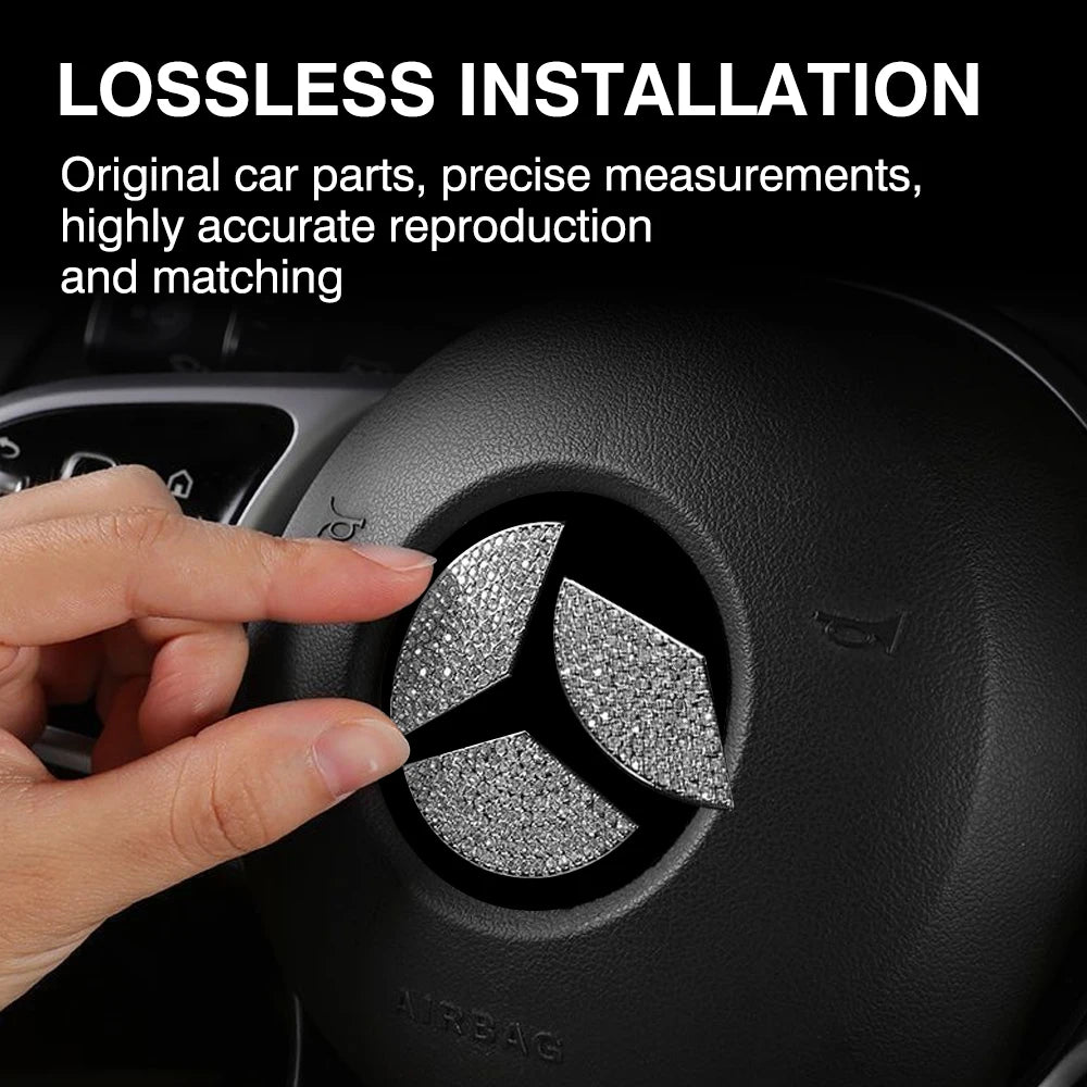 Mercedes Crystal Steering Wheel Emblem