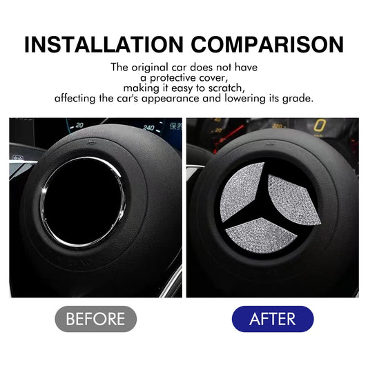 Mercedes Crystal Steering Wheel Emblem