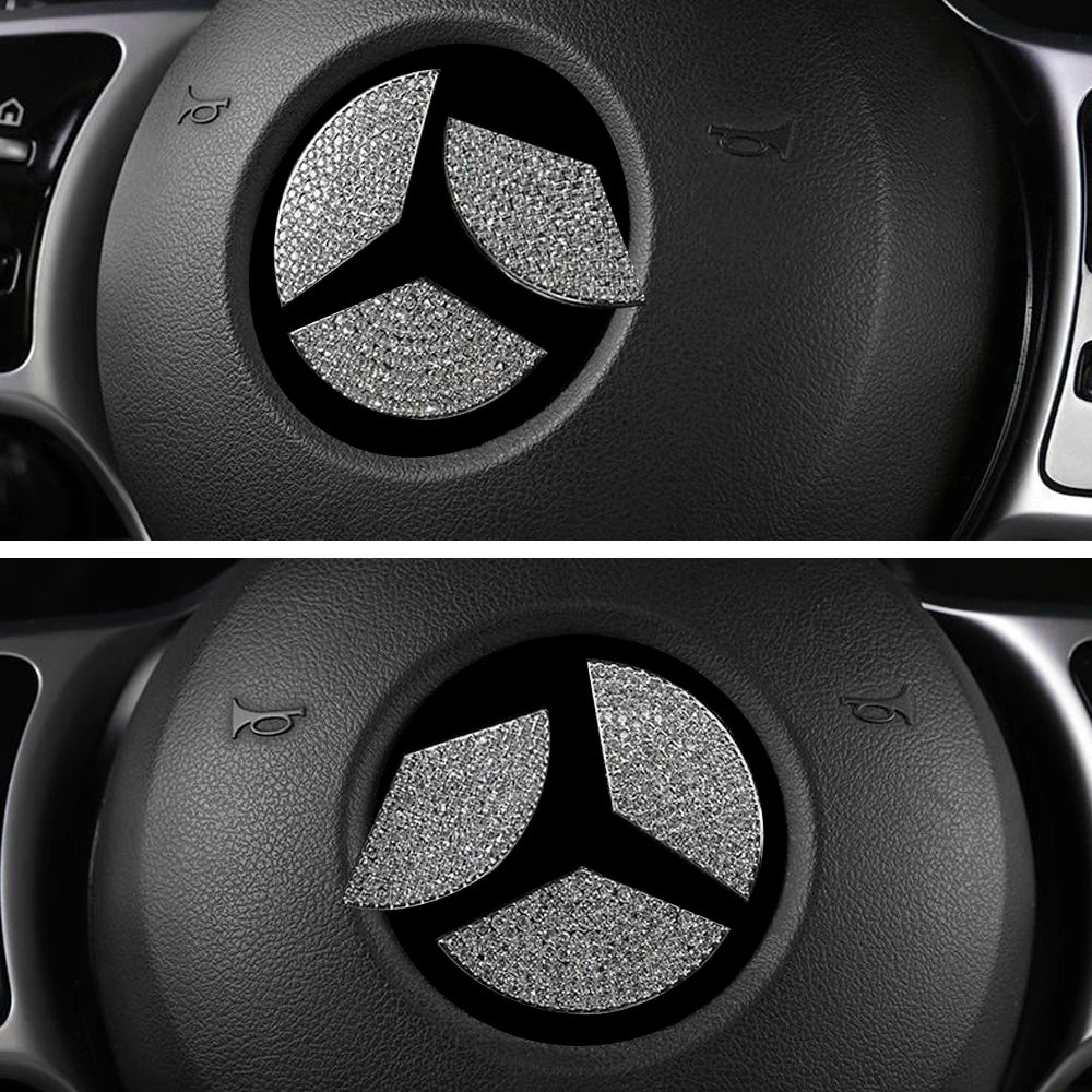 Mercedes Crystal Steering Wheel Emblem